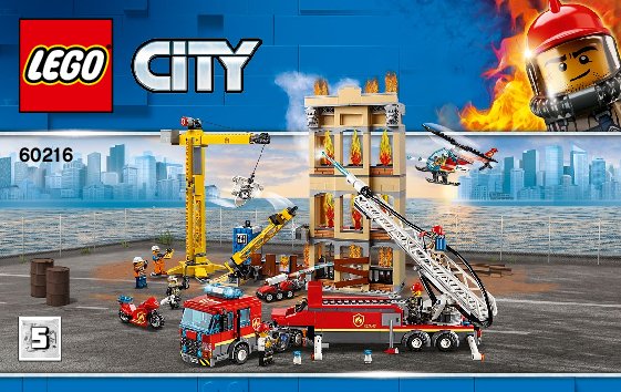 Instrucciones de Construcción - LEGO - 60216 - Downtown Fire Brigade: Page 1