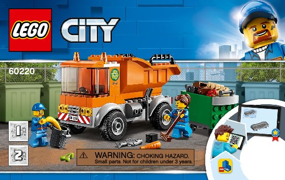 Instrucciones de Construcción - LEGO - 60220 - Garbage Truck: Page 1