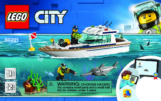 Instrucciones de Construcción - LEGO - 60221 - Diving Yacht: Page 1