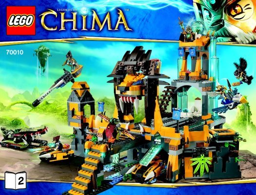 Instrucciones de Construcción - LEGO - Legends of Chima - 70010 - El Templo del CHI de la Tribu del León: Page 1