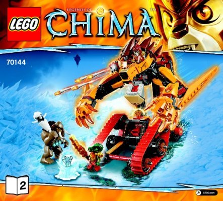 Instrucciones de Construcción - LEGO - Legends of Chima - 70144 - El León Flamígero de Laval: Page 1