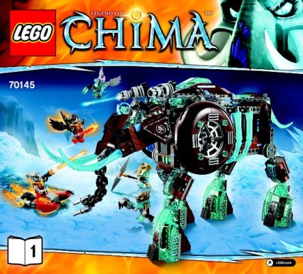 Instrucciones de Construcción - LEGO - Legends of Chima - 70145 - El Mamut Demoledor de Maula: Page 1