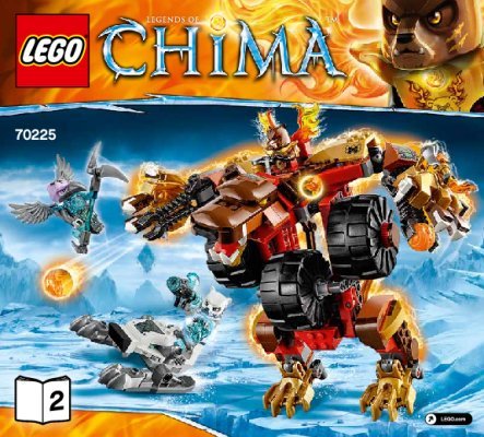 Instrucciones de Construcción - LEGO - Legends of Chima - 70225 - El Oso Demoledor de Bladvic: Page 1