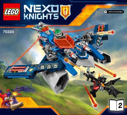 Instrucciones de Construcción - LEGO - NEXO KNIGHTS - 70320 - Aaron Fox's Aero-Striker V2: Page 1