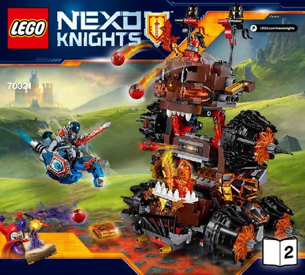 Instrucciones de Construcción - LEGO - NEXO KNIGHTS - 70321 - Máquina de asedio infernal del general Magmar: Page 1