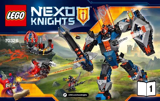 Instrucciones de Construcción - LEGO - NEXO KNIGHTS - 70326 - Robot del caballero negro: Page 1