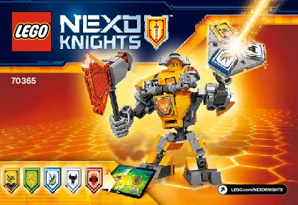 Instrucciones de Construcción - LEGO - NEXO KNIGHTS - 70365 - Axl con armadura de combate: Page 1