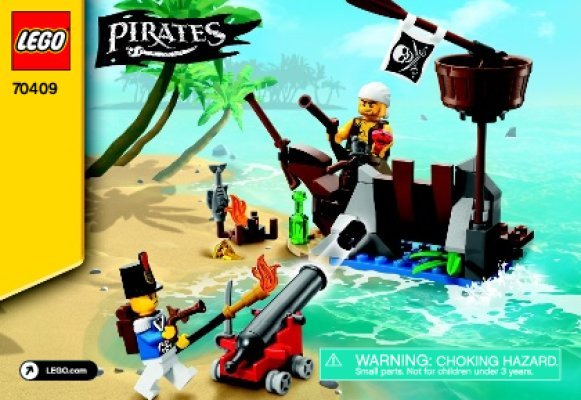 Instrucciones de Construcción - LEGO - Pirates - 70409 - La Defensa del Naufragio: Page 1