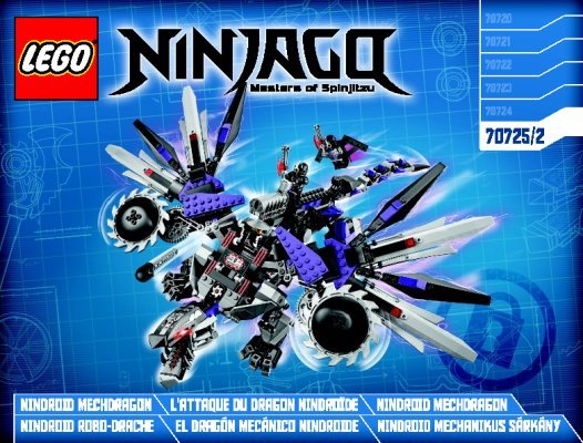 Instrucciones de Construcción - LEGO - NINJAGO - 70725 - El Dragón Mecánico Nindroide: Page 1