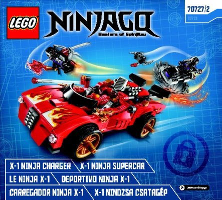 Instrucciones de Construcción - LEGO - NINJAGO - 70727 - Deportivo Ninja X-1: Page 1