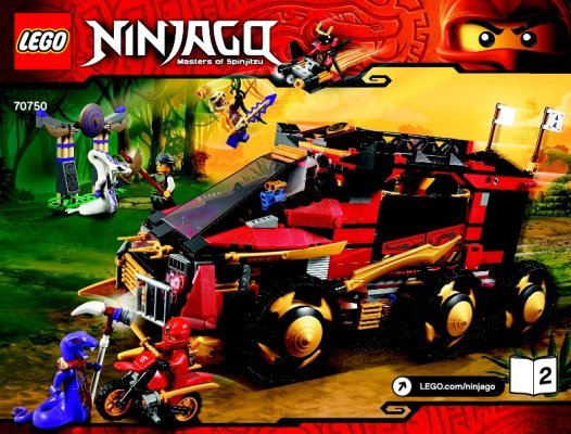 Instrucciones de Construcción - LEGO - NINJAGO - 70750 - Ninja DB X: Page 1