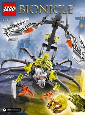 Instrucciones de Construcción - LEGO - BIONICLE - 70794 - Skull Scorpio: Page 1