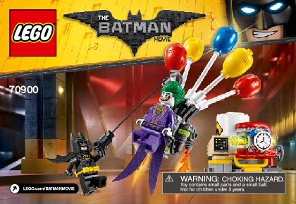 Instrucciones de Construcción - LEGO - THE LEGO BATMAN MOVIE - 70900 - Globos de fuga de The Joker™: Page 1