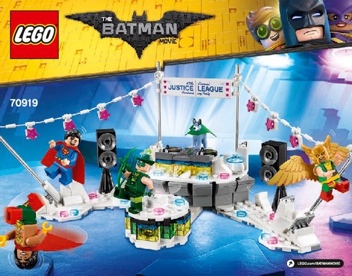 Instrucciones de Construcción - LEGO - 70919 - The Justice League™ Anniversary Party: Page 1