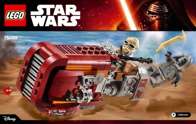 Instrucciones de Construcción - LEGO - Star Wars - 75099 - Rey’s Speeder™: Page 1