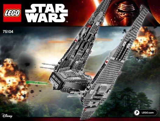 Instrucciones de Construcción - LEGO - Star Wars - 75104 - Nave de Combate de Kylo Ren™: Page 1