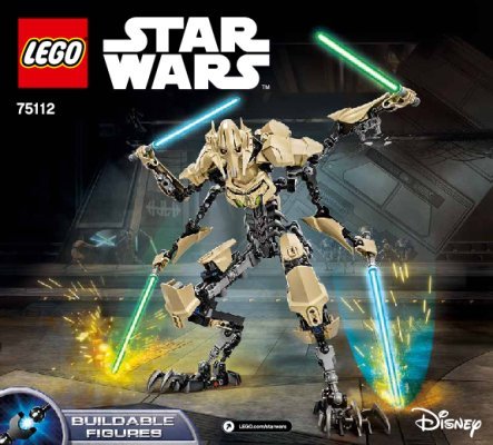 Instrucciones de Construcción - LEGO - Star Wars - 75112 - General Grievous™: Page 1