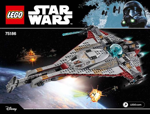 Instrucciones de Construcción - LEGO - Star Wars - 75186 - The Arrowhead: Page 1