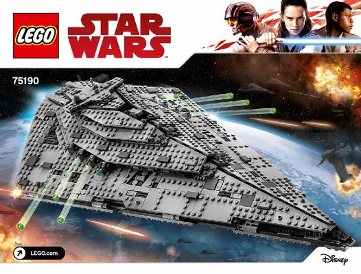 Instrucciones de Construcción - LEGO - 75190 - First Order Star Destroyer™: Page 1