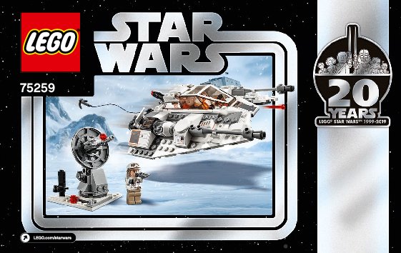 Instrucciones de Construcción - LEGO - 75259 - Snowspeeder™ – 20th Anniversary Edition: Page 1