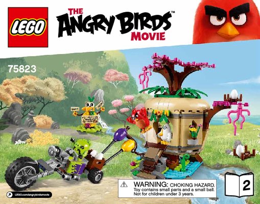 Instrucciones de Construcción - LEGO - Angry Birds - 75823 - Asalto a la isla de los pájaros: Page 1