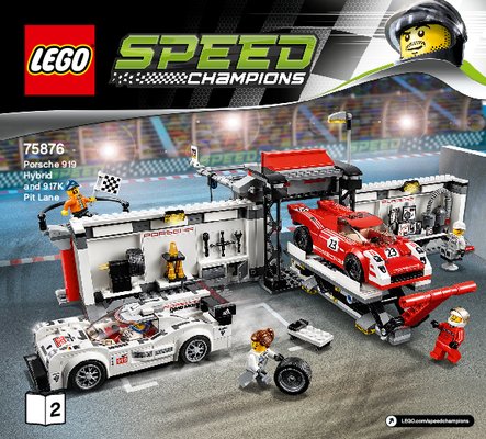 Instrucciones de Construcción - LEGO - Speed Champions - 75876 - Puesto de reparación para Porsche 919 Hybrid y 917K: Page 1