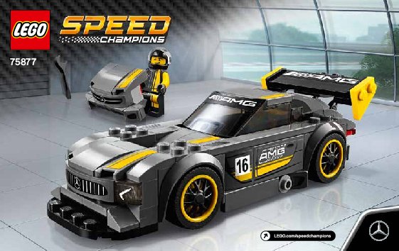 Instrucciones de Construcción - LEGO - Speed Champions - 75877 - Mercedes-AMG GT3: Page 1