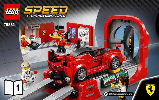 Instrucciones de Construcción - LEGO - Speed Champions - 75882 - Ferrari FXX K y centro de desarrollo: Page 1