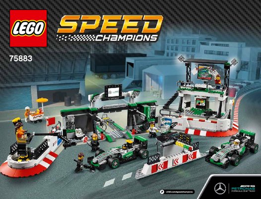 Instrucciones de Construcción - LEGO - Speed Champions - 75883 - Equipo de Formula One™ MERCEDES AMG PETRONAS: Page 1