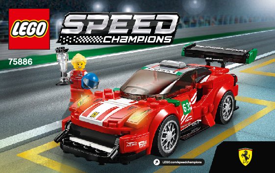 Instrucciones de Construcción - LEGO - 75886 - Ferrari 488 GT3 “Scuderia Corsa”: Page 1