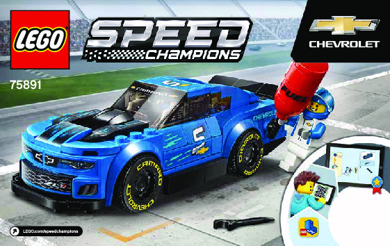 Instrucciones de Construcción - LEGO - 75891 - Chevrolet Camaro ZL1 Race Car: Page 1