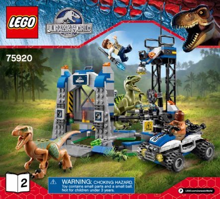 Instrucciones de Construcción - LEGO - Jurassic World - 75920 - La Huida del Raptor: Page 1