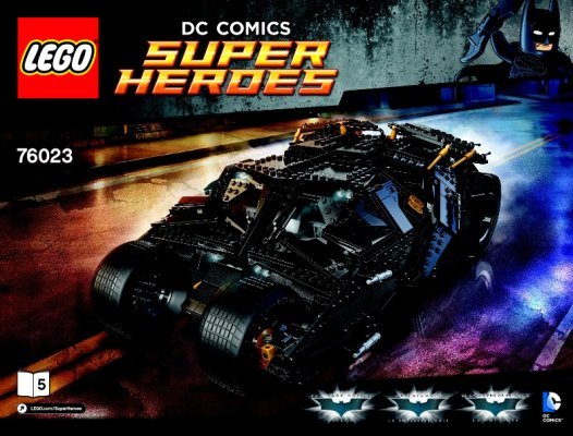 Instrucciones de Construcción - LEGO - DC Comics Super Heroes - 76023 - El Tumbler: Page 1