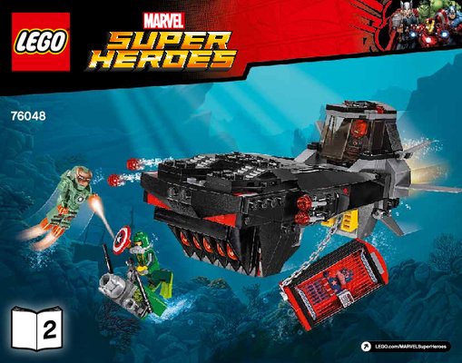 Instrucciones de Construcción - LEGO - Marvel Super Heroes - 76048 - Ataque en el submarino de Cráneo de Hierro: Page 1