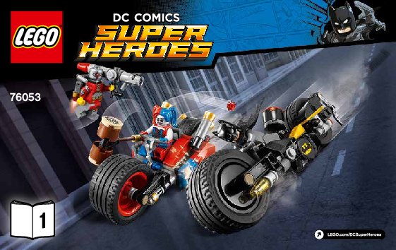 Instrucciones de Construcción - LEGO - DC Comics Super Heroes - 76053 - Batman™: persecución en moto por Gotham City: Page 1