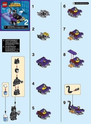 Instrucciones de Construcción - LEGO - DC Comics Super Heroes - 76061 - Mighty Micros: Batman™ vs. Catwoman: Page 1