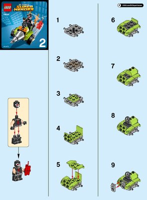 Instrucciones de Construcción - LEGO - DC Comics Super Heroes - 76062 - Mighty Micros: Robin vs. Bane: Page 1