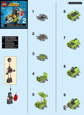 Instrucciones de Construcción - LEGO - DC Comics Super Heroes - 76062 - Mighty Micros: Robin vs. Bane: Page 1