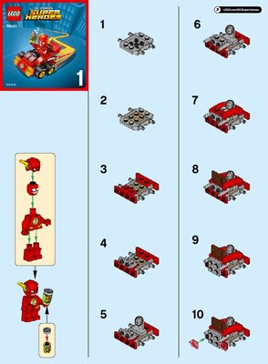 Instrucciones de Construcción - LEGO - DC Comics Super Heroes - 76063 - Mighty Micros: Flash vs. Capitán Frío: Page 1