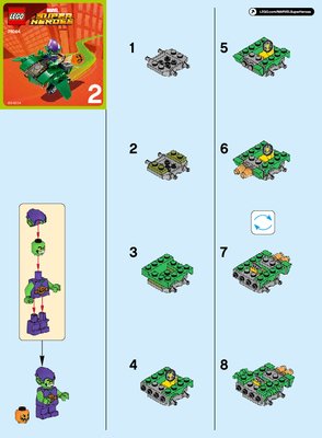 Instrucciones de Construcción - LEGO - Marvel Super Heroes - 76064 - Mighty Micros: Spider-Man vs. Duende Verde: Page 1