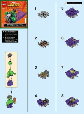 Instrucciones de Construcción - LEGO - Marvel Super Heroes - 76066 - Mighty Micros: Hulk vs. Ultrón: Page 1