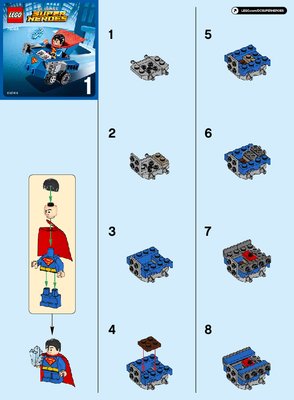 Instrucciones de Construcción - LEGO - DC Comics Super Heroes - 76068 - Mighty Micros: Superman™ vs. Bizarro™: Page 1