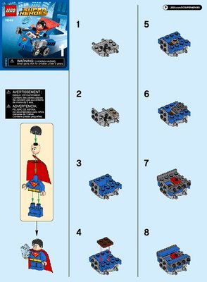 Instrucciones de Construcción - LEGO - DC Comics Super Heroes - 76068 - Mighty Micros: Superman™ vs. Bizarro™: Page 1