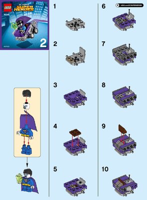 Instrucciones de Construcción - LEGO - DC Comics Super Heroes - 76068 - Mighty Micros: Superman™ vs. Bizarro™: Page 1