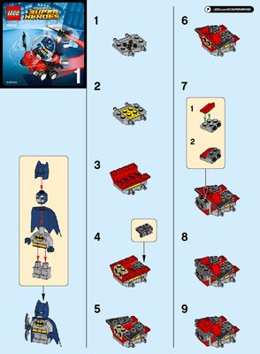 Instrucciones de Construcción - LEGO - DC Comics Super Heroes - 76069 - Mighty Micros: Batman™ vs. Polilla Asesina: Page 1