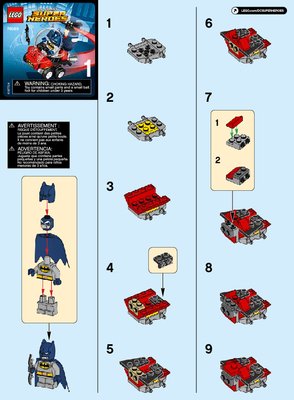 Instrucciones de Construcción - LEGO - DC Comics Super Heroes - 76069 - Mighty Micros: Batman™ vs. Polilla Asesina: Page 1