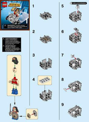 Instrucciones de Construcción - LEGO - DC Comics Super Heroes - 76070 - Mighty Micros: Wonder Woman™ vs. Doomsday™: Page 1