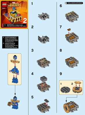 Instrucciones de Construcción - LEGO - Marvel Super Heroes - 76072 - Mighty Micros: Iron Man vs. Thanos: Page 1