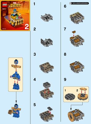 Instrucciones de Construcción - LEGO - Marvel Super Heroes - 76072 - Mighty Micros: Iron Man vs. Thanos: Page 1