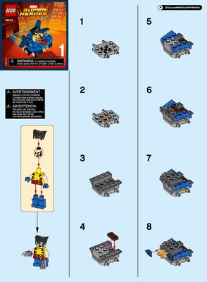 Instrucciones de Construcción - LEGO - Marvel Super Heroes - 76073 - Mighty Micros: Lobezno vs. Magneto: Page 1